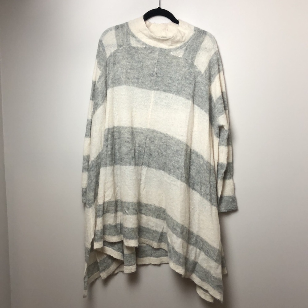 Free people alpaca sweater dress stripes oversized